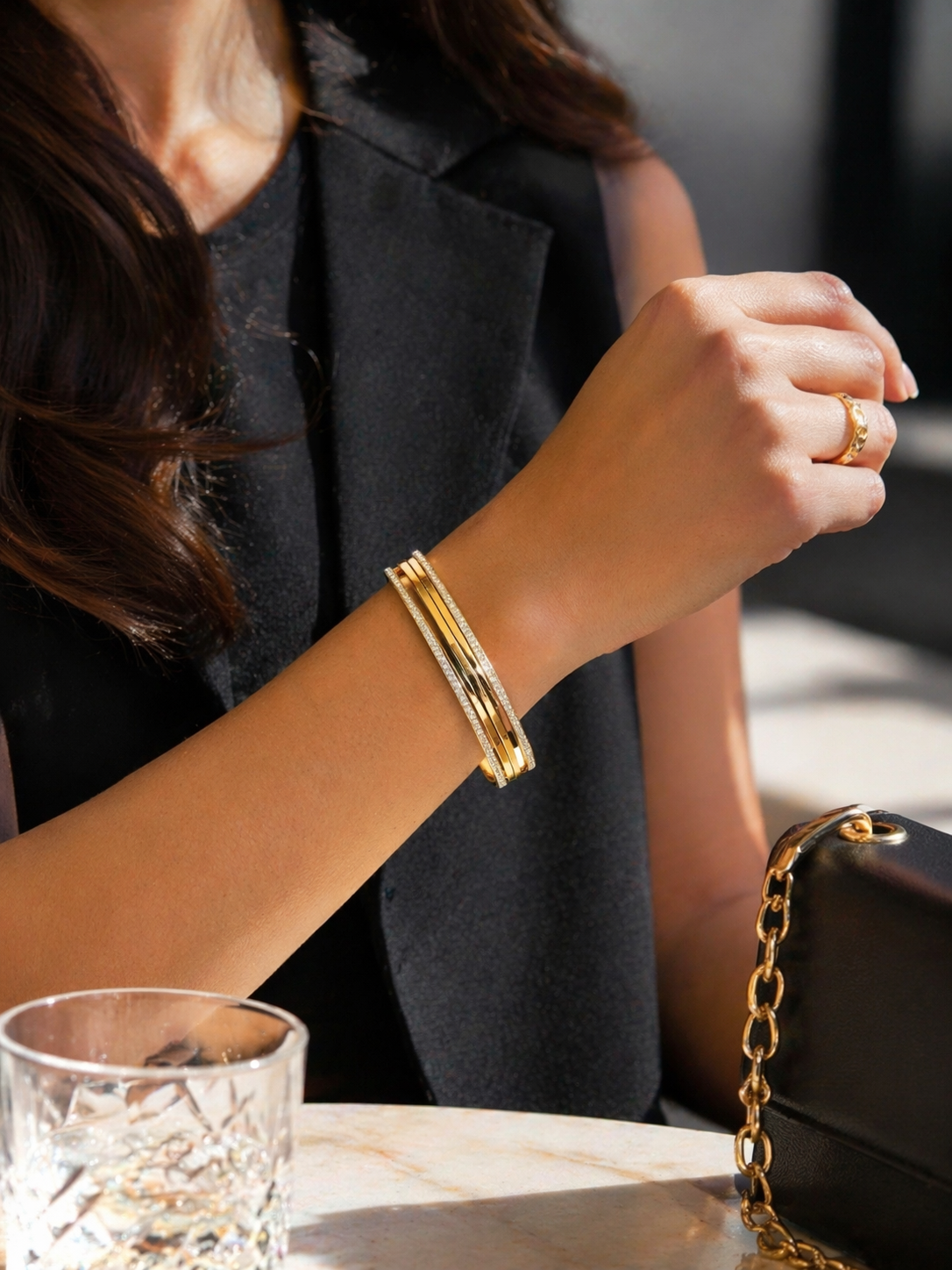 Radiant Luxe Crystal Bangle