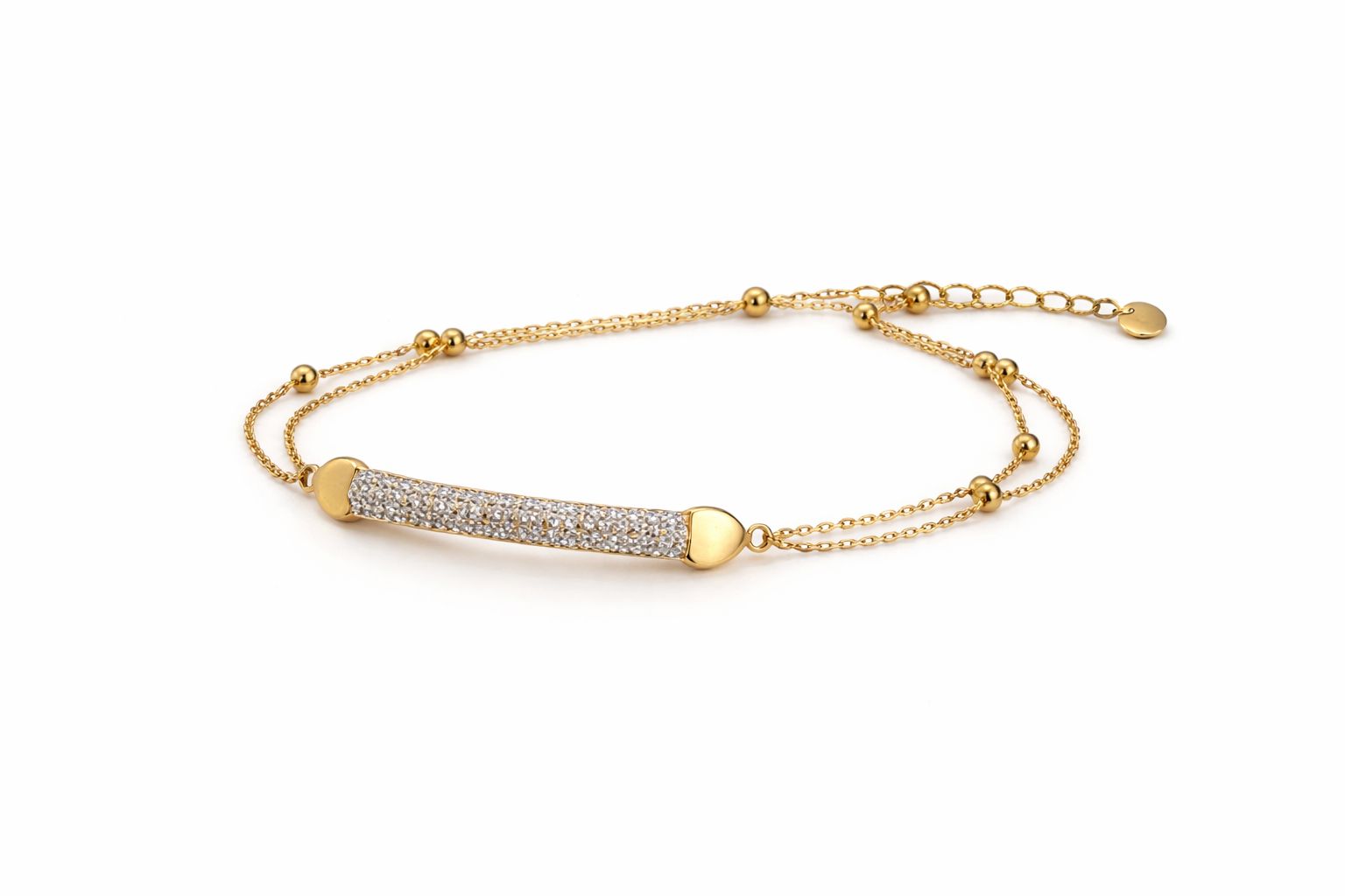 Crystal Bar Layered Bracelet