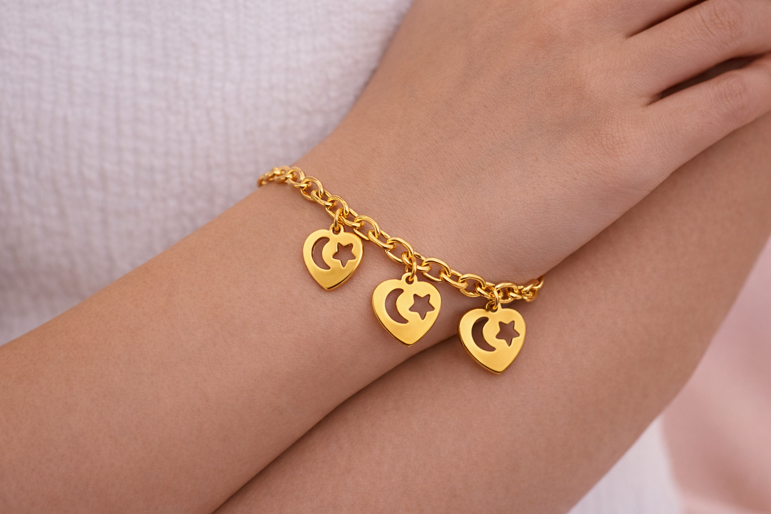 Celestial Heart Charm Bracelet
