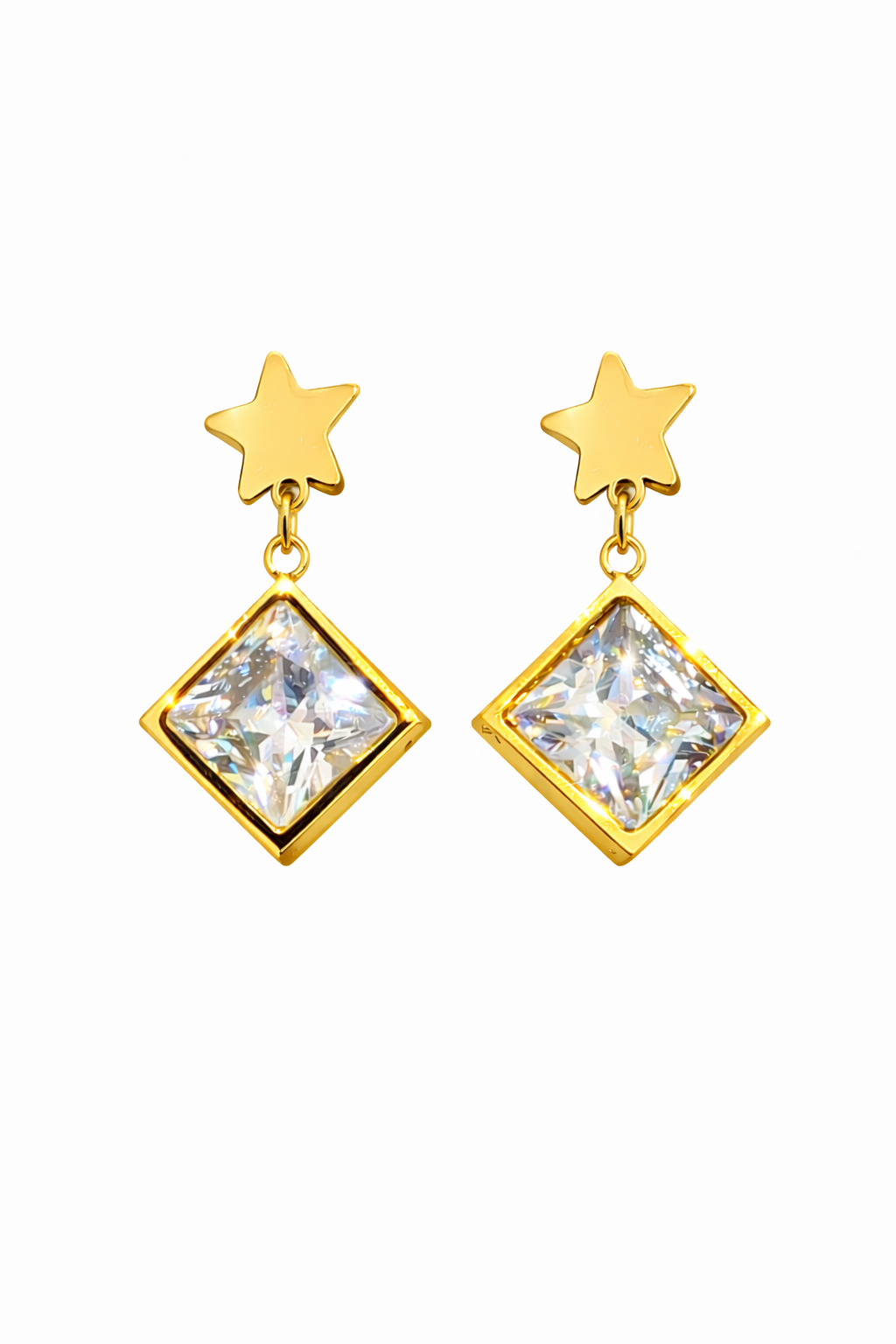 Star Crystal Drop Earrings |2| Mehrooh