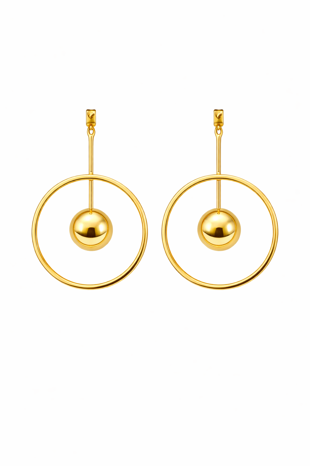 Golden Orbit Drop Earrings |2| Mehrooh