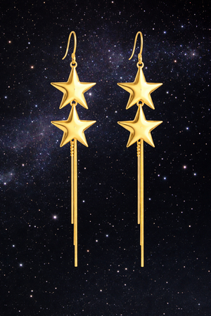 Star Dangle Earrings With Tassle |4| Mehrooh