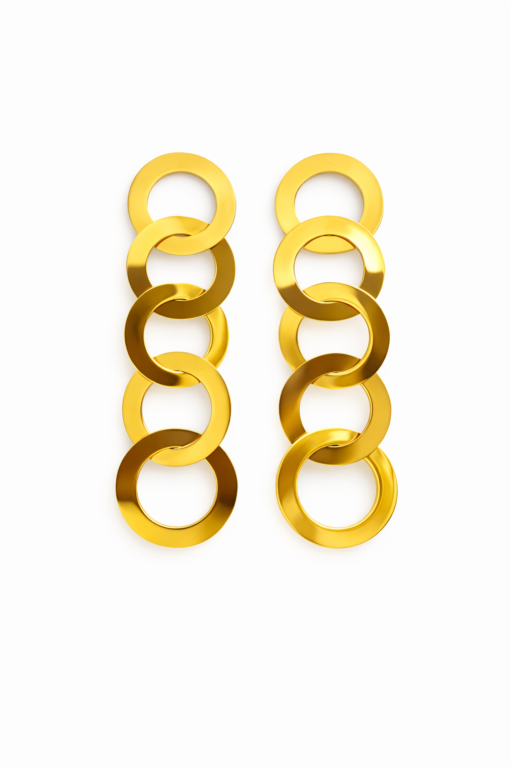 Linked Circle Dangle Earrings