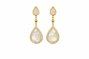 Pear Shape Pearl Drop Earrings |1| Mehrooh