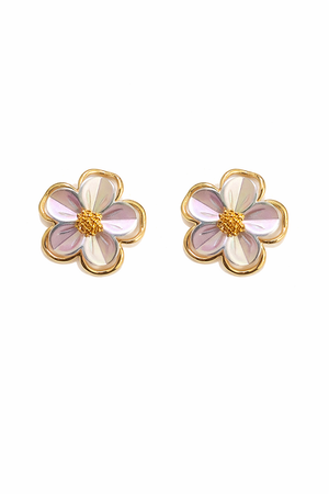 Mother Of Pearl Floral Stud Earrings |4| Mehrooh