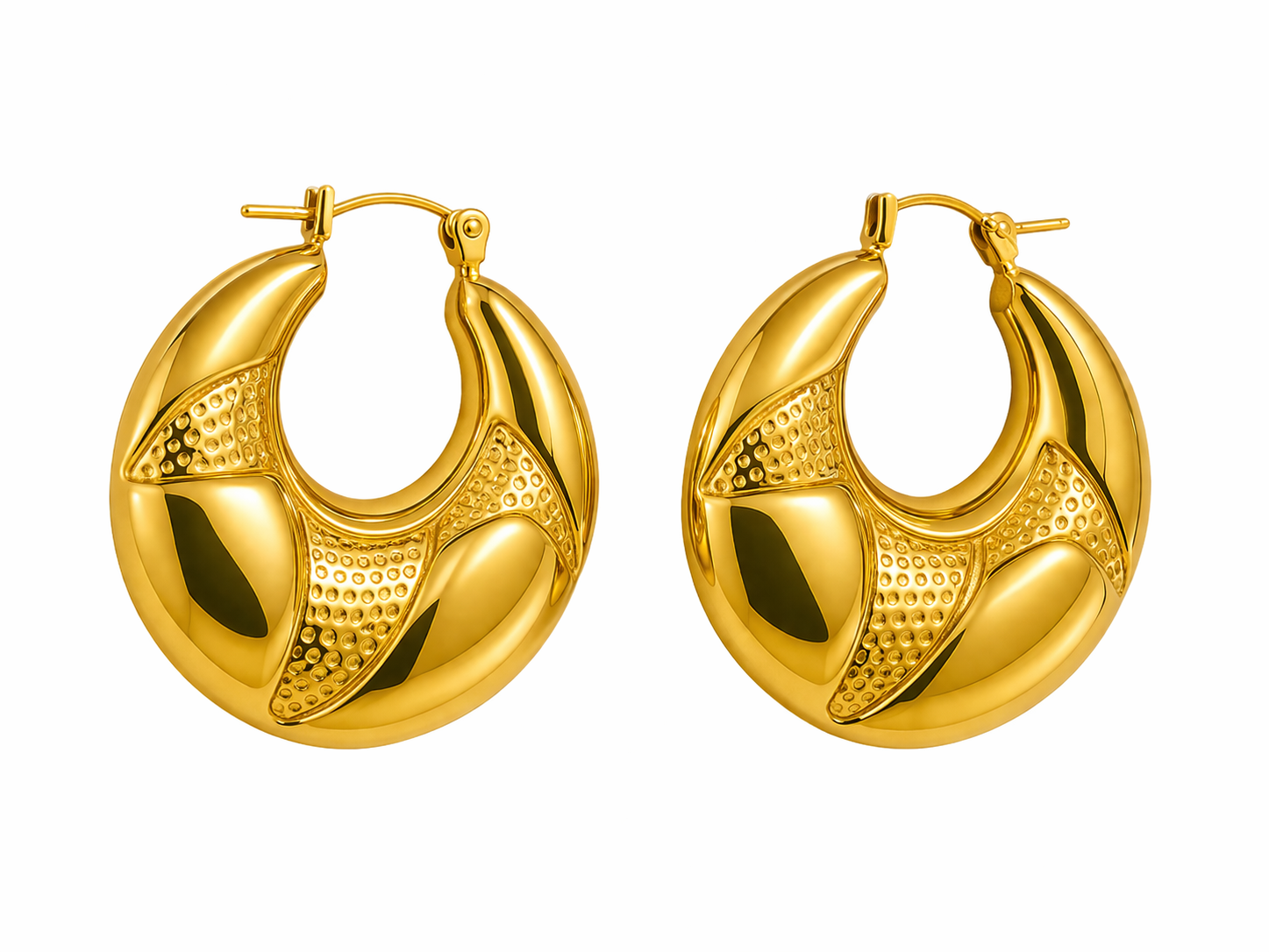 Chunky Gold Hoop Earrings