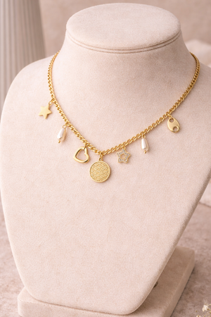 Golden Charms Necklace |4| Mehrooh