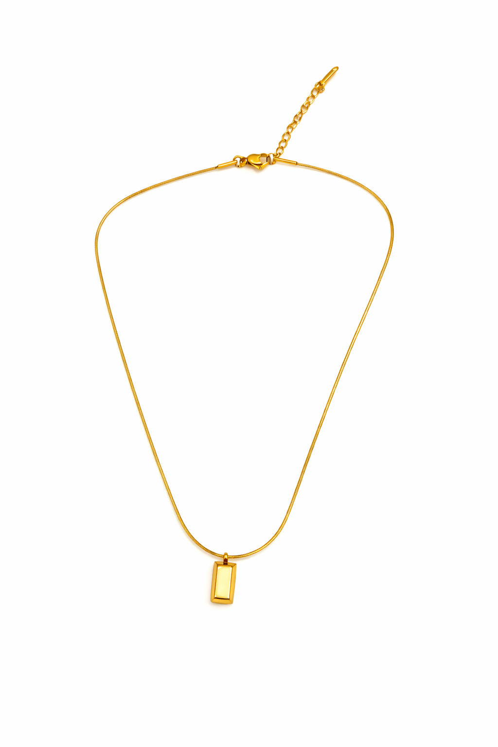 Necklace with Gold bar pendant