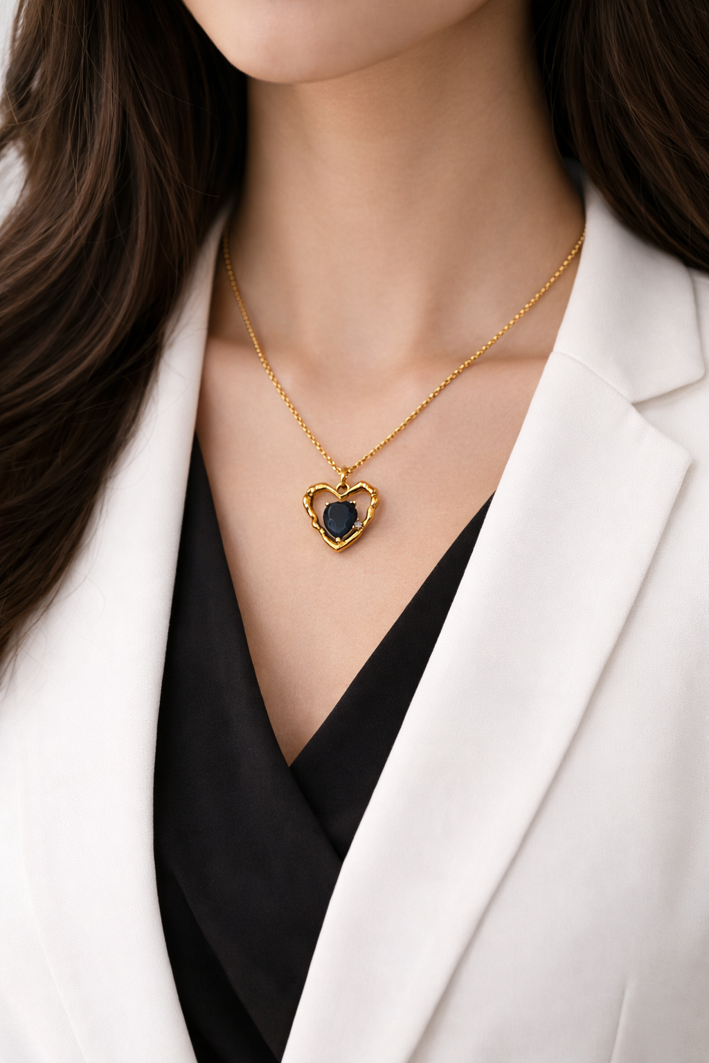 Heart Frame Pendant Necklace