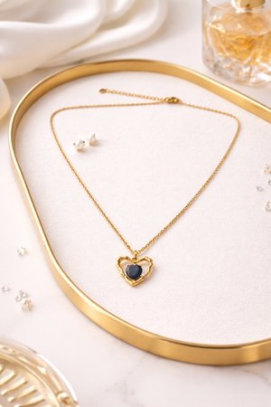 Heart Frame Pendant Necklace |4| Mehrooh