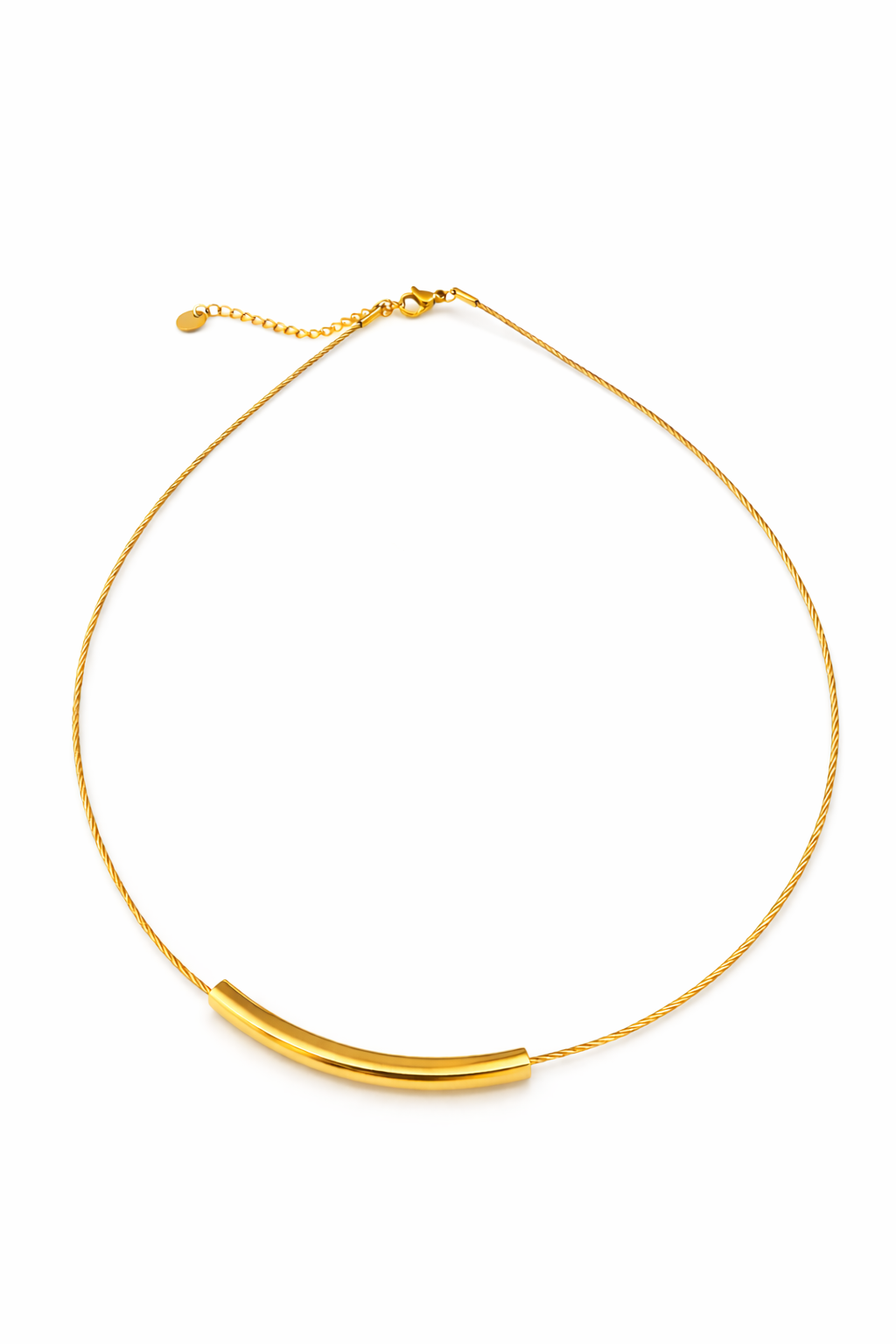 Sleek Chain with Curved bar Pendant