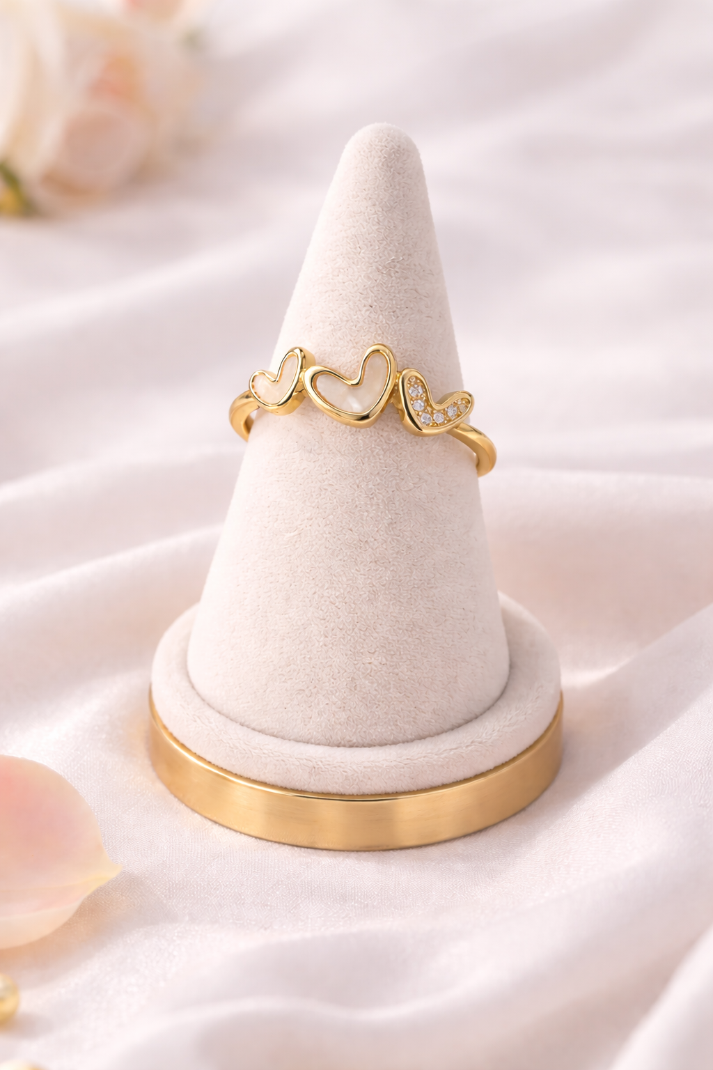 Triple Heart Adjustable Ring |2| Mehrooh