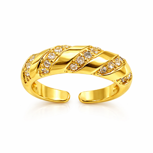 Twisted Radiance Adjustable Ring |1| Mehrooh