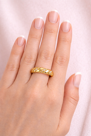 Twisted Radiance Adjustable Ring |3| Mehrooh