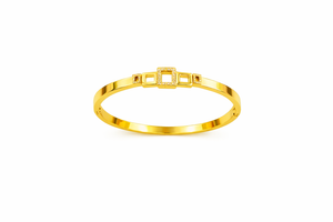 Gold Bangle Bracelet With Squares |1| Mehrooh