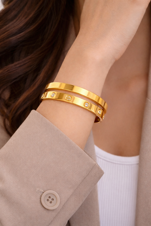 Classic Gold Bangle Bracelet |5| Mehrooh