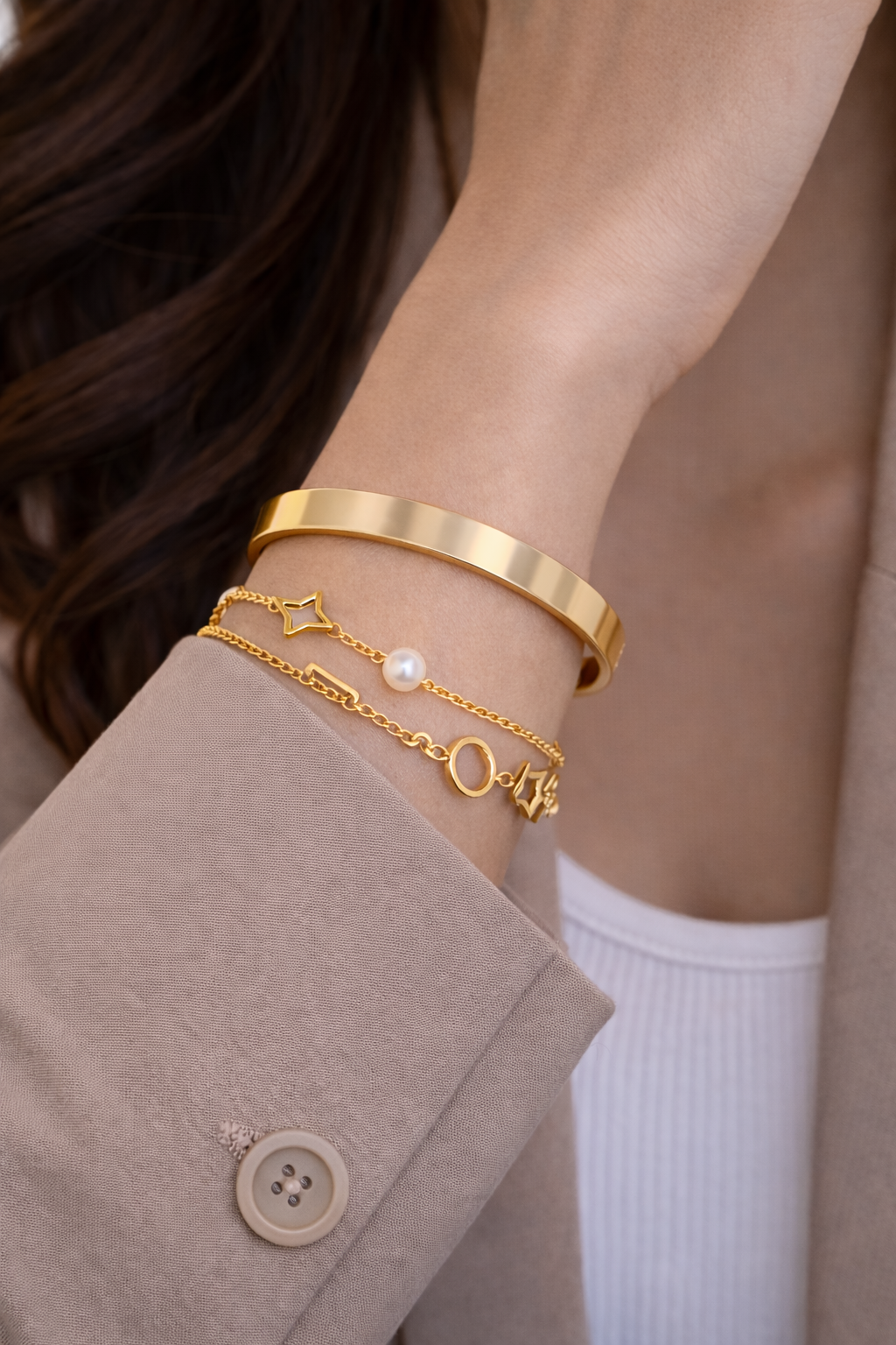Classic Gold Bangle Bracelet |4| Mehrooh