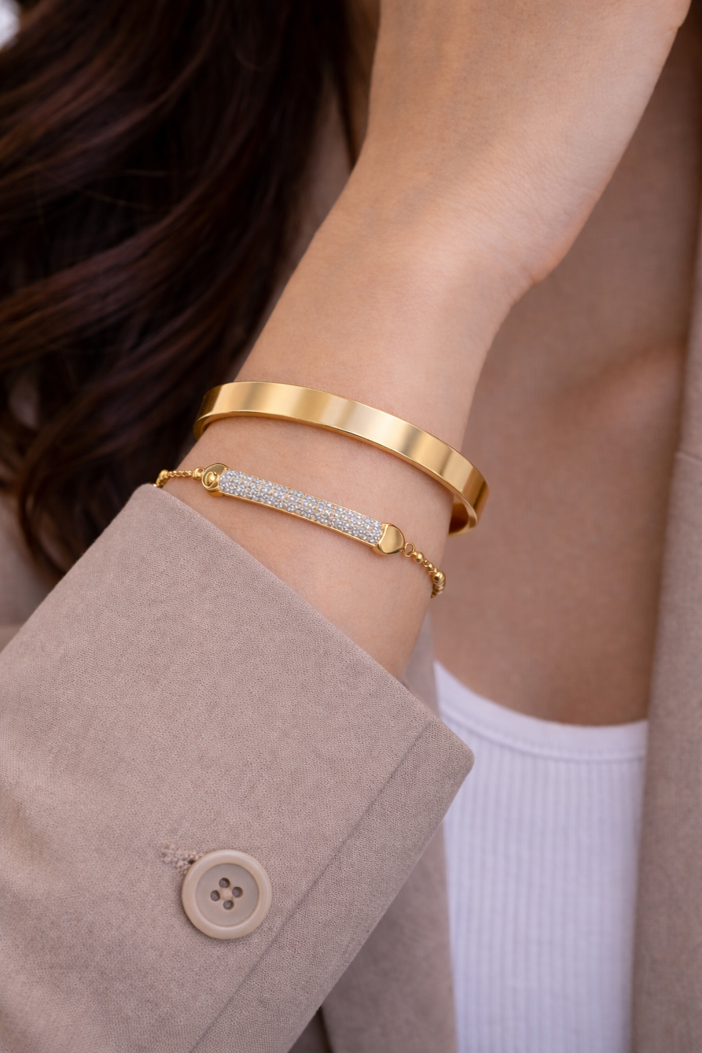 Classic Gold Bangle Bracelet |6| Mehrooh
