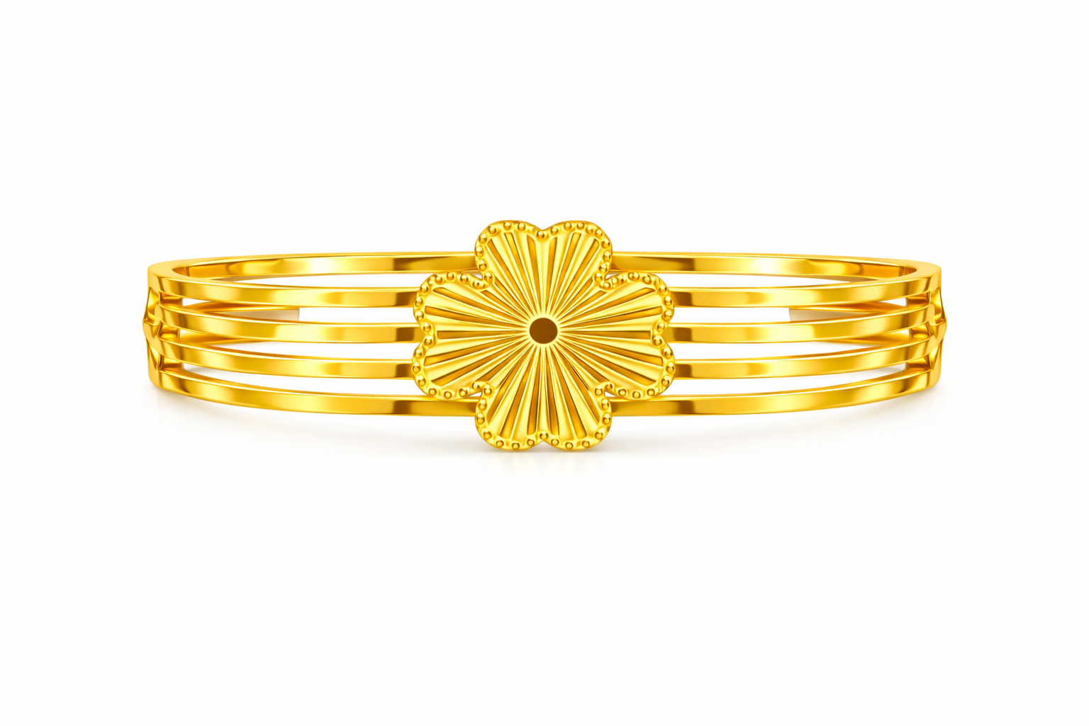 Floral Radiance Gold Bracelet |3| Mehrooh