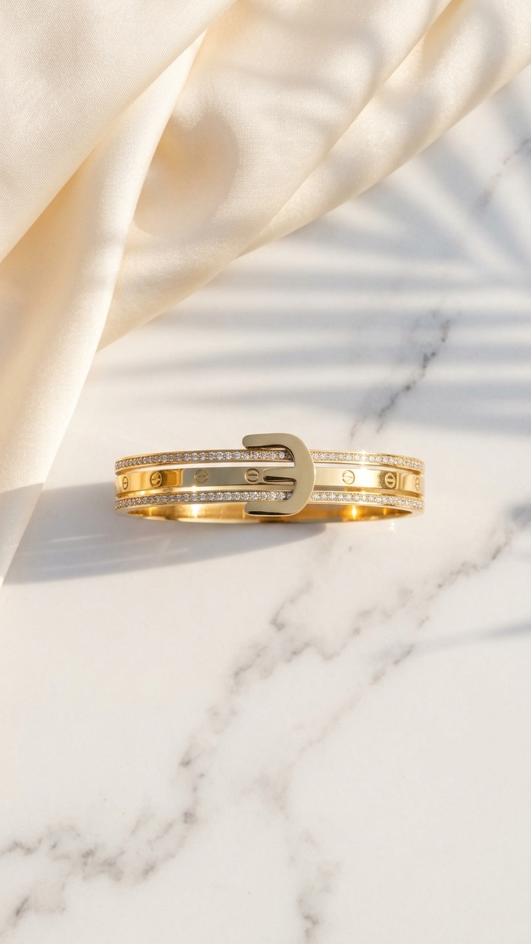Aurelia Crystal Belt Bangle