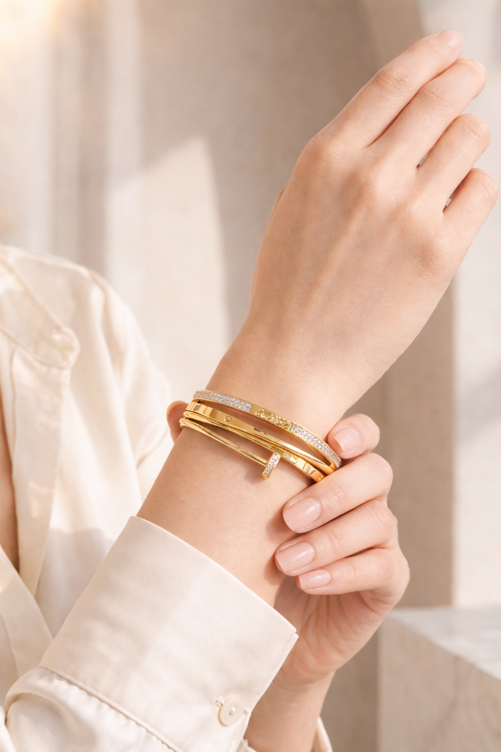 Serene Luxe Stack Bangle