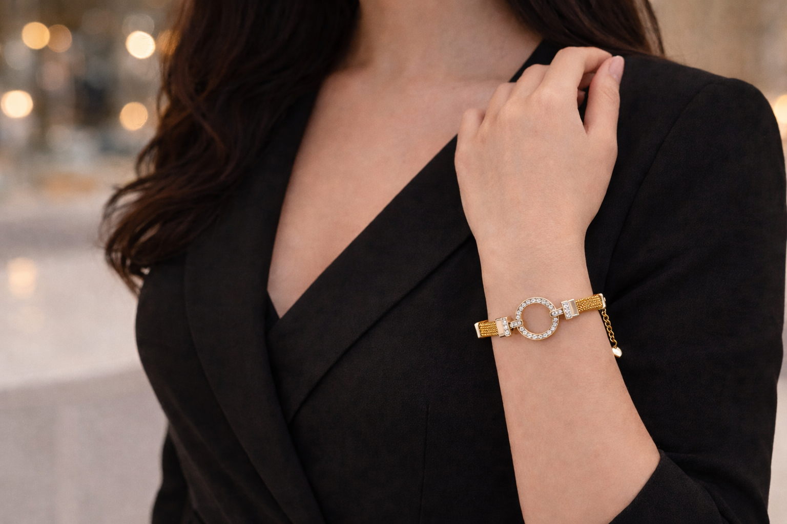 Dual-Tone Circle Link bracelet