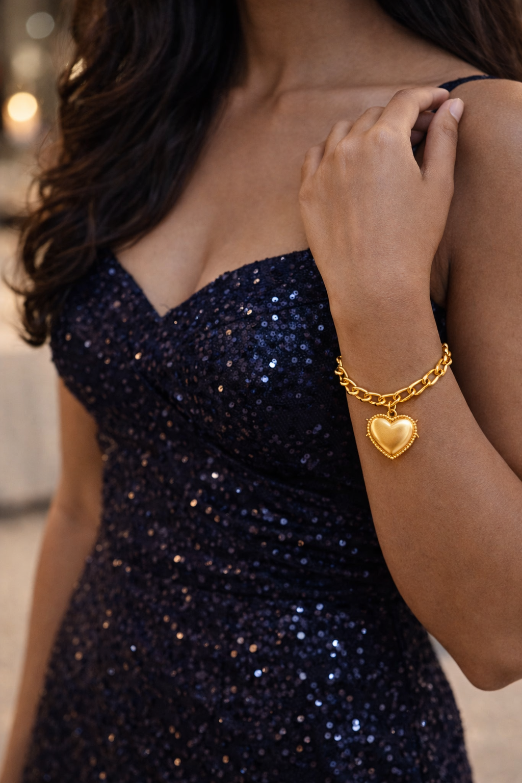 Links Chain Bracelet With Heart Charm |3| Mehrooh