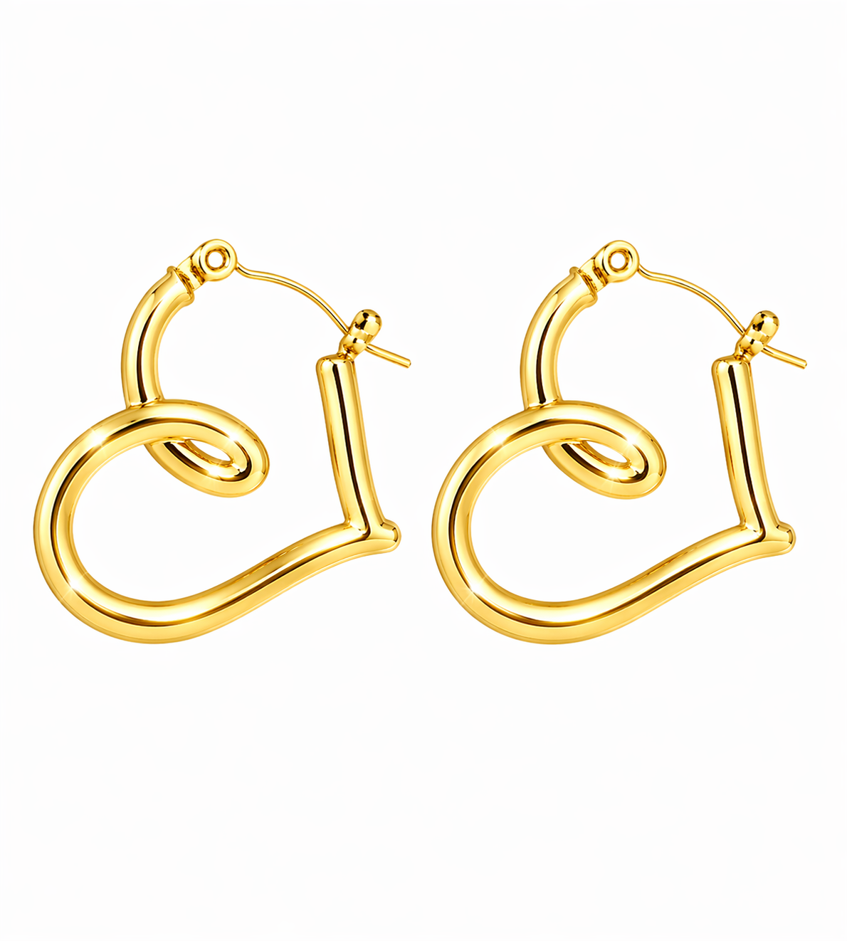 Amora Heart Hoop Earrings