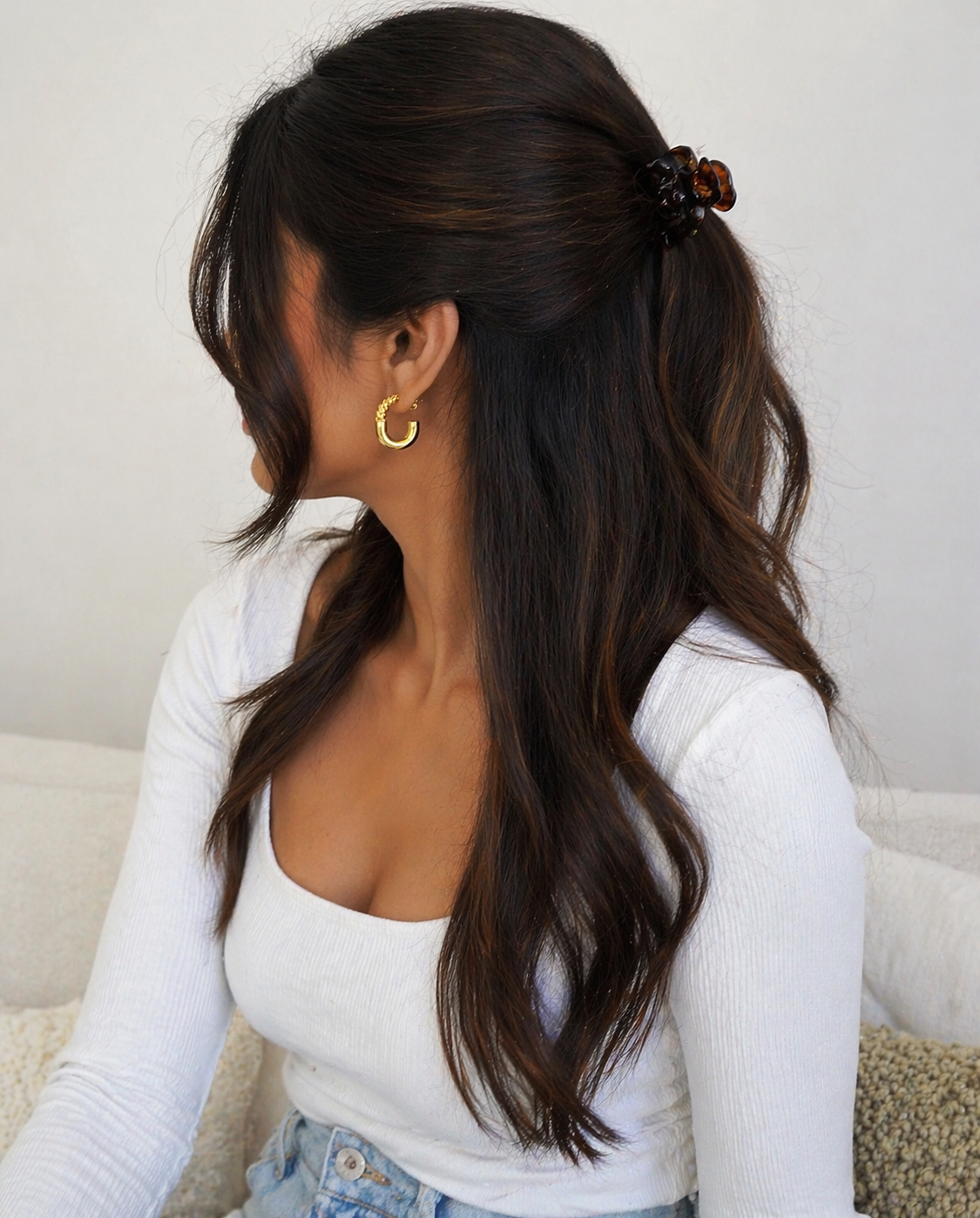 Twisted Glow Hoop Earrings
