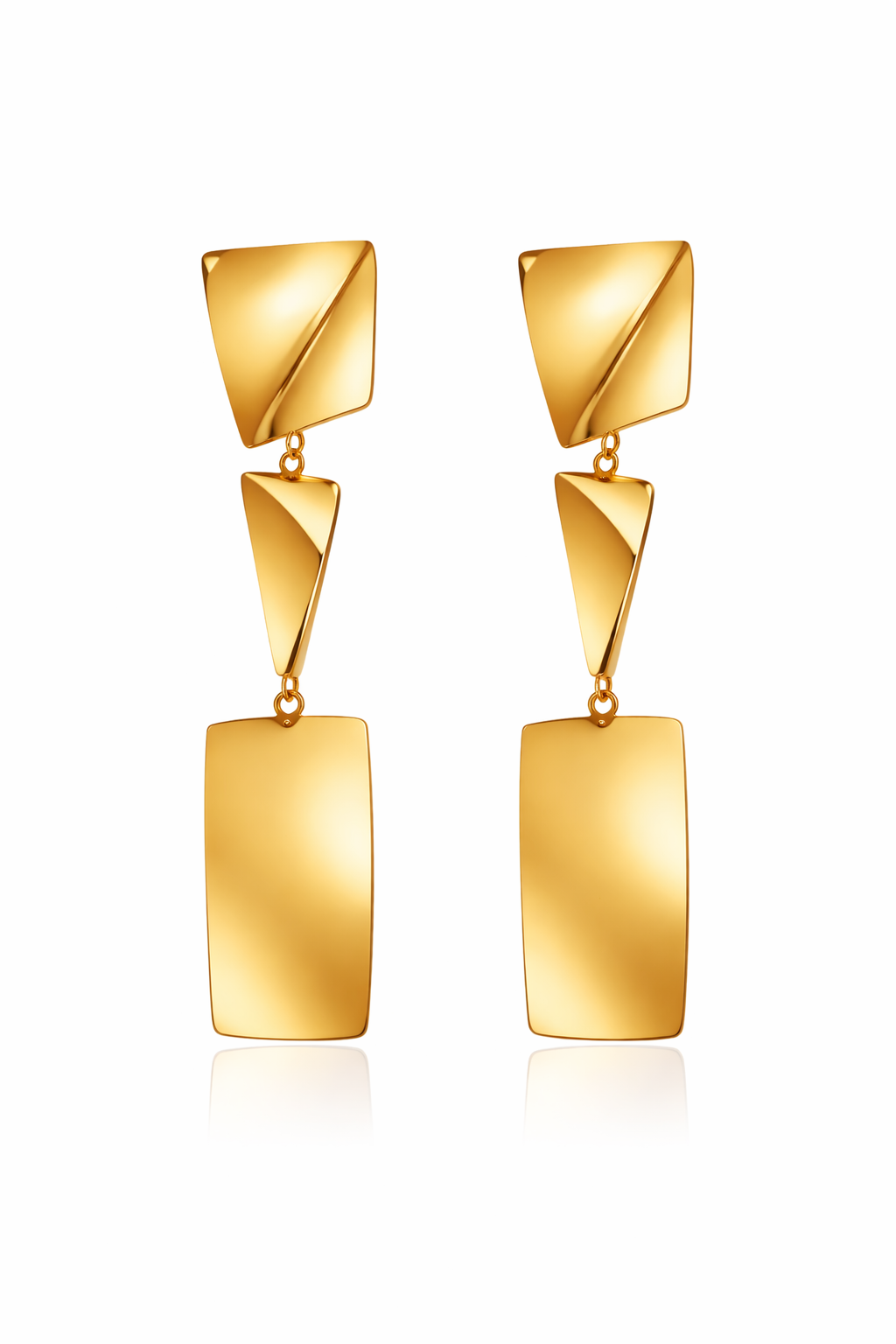 Gold Geometric Dangle Earrings