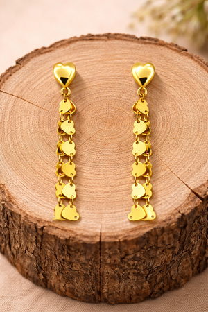 Heart Chain Dangle Earrings |2| Mehrooh