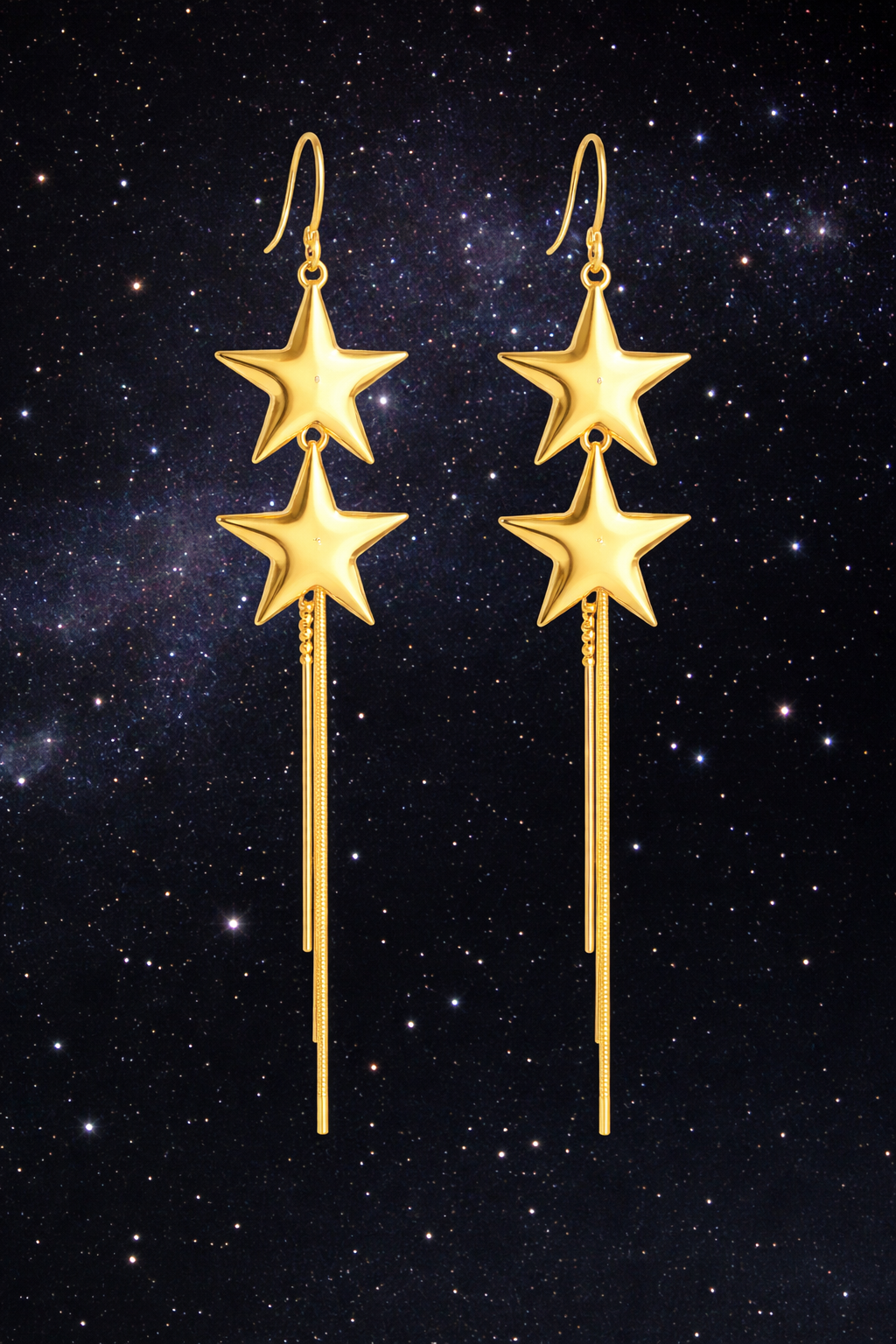 Star Dangle Earrings With Tassle |4| Mehrooh