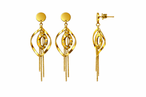 Layered Chain Dangle Earrings |3| Mehrooh