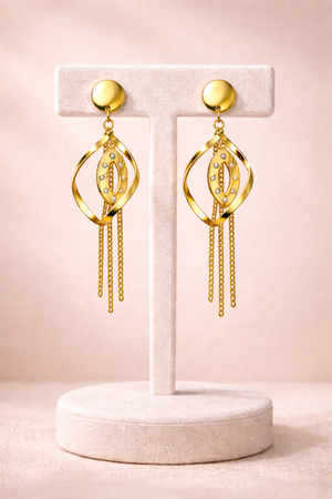 Layered Chain Dangle Earrings |5| Mehrooh