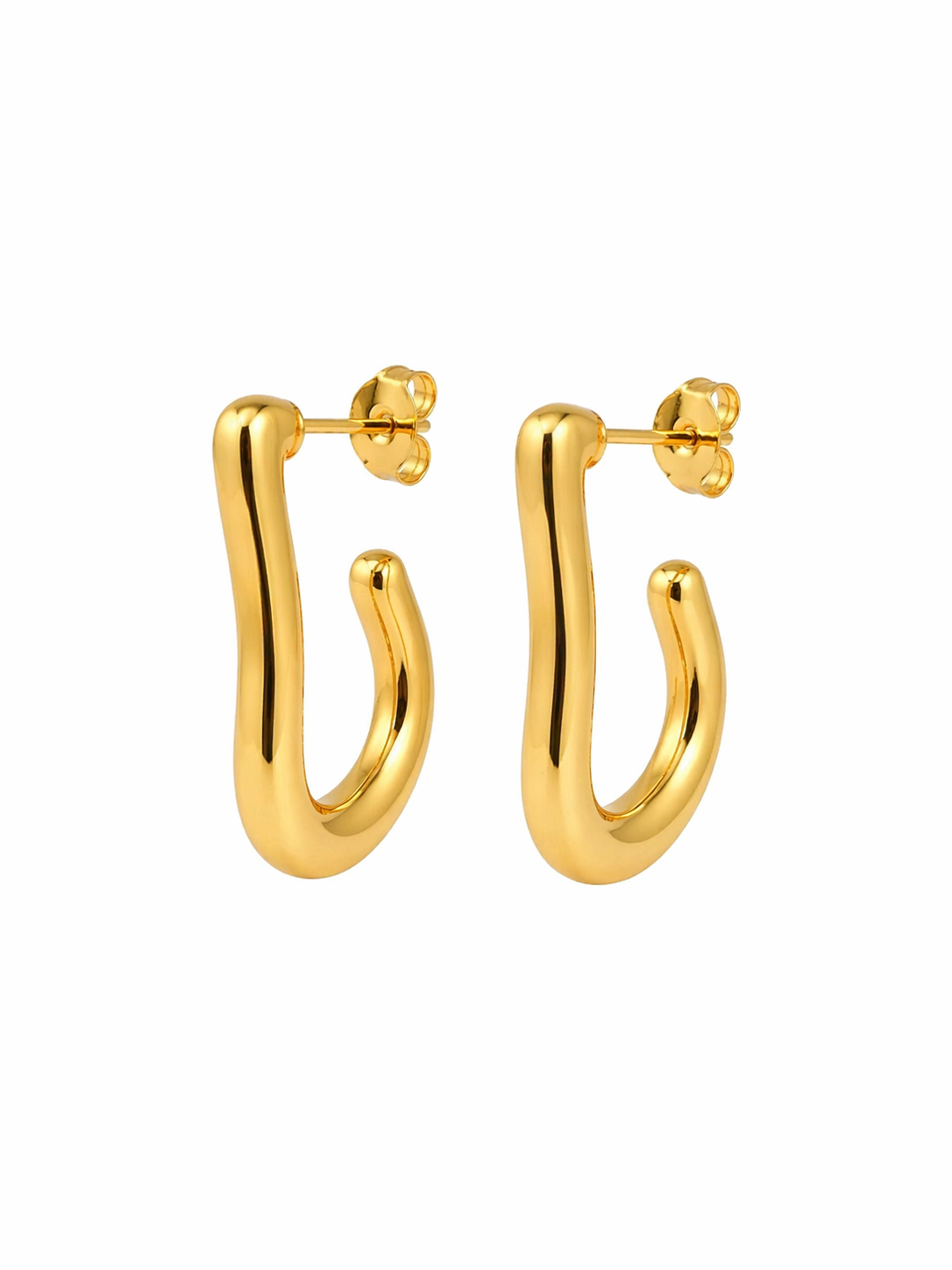Sculpted Glow Hoop Earrings