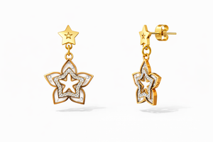 Star Anise Drop Mother Of Pearl Earrings |4| Mehrooh