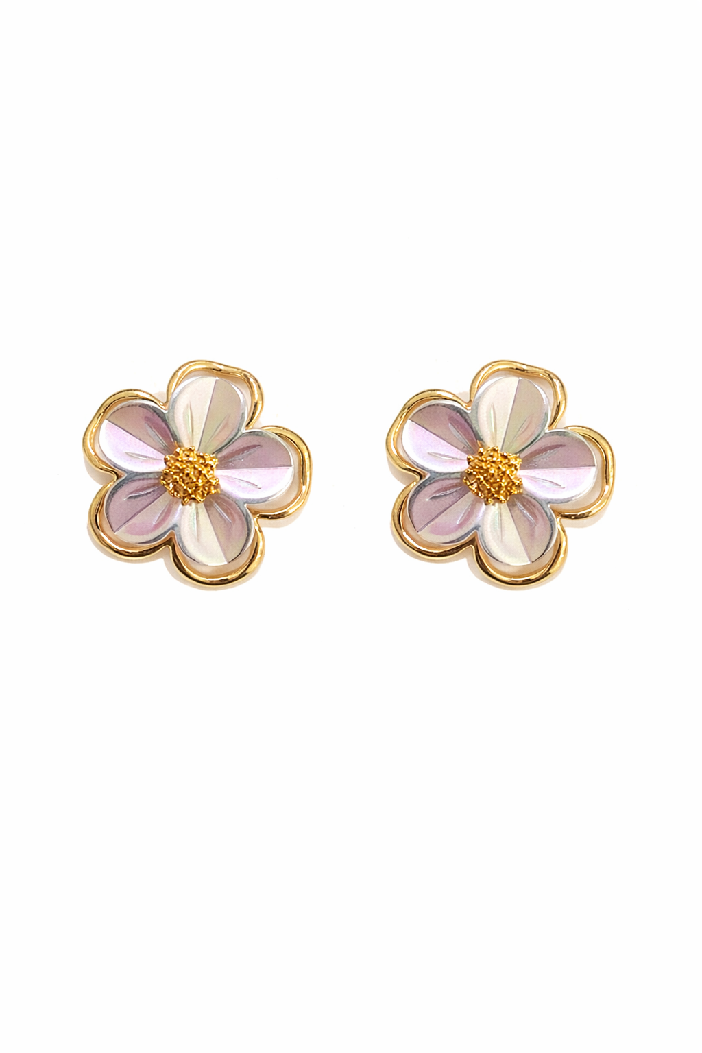 Mother Of Pearl Floral Stud Earrings |4| Mehrooh