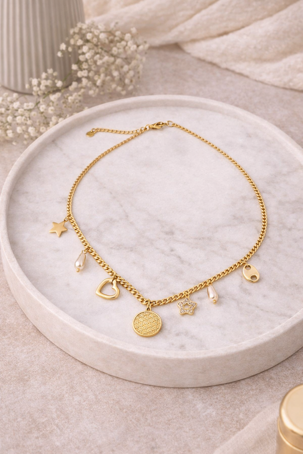Golden Charms Necklace |3| Mehrooh