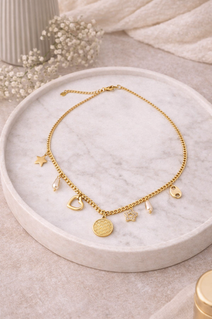 Golden Charms Necklace |3| Mehrooh