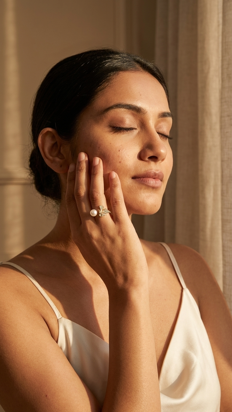 Butterfly On Pearl Ring |3| Mehrooh
