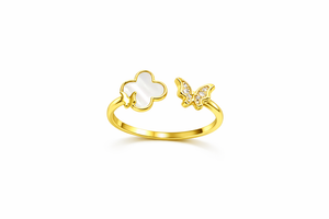 Butterfly Clover Open Ring |5| Mehrooh