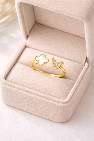 Butterfly Clover Open Ring |4| Mehrooh