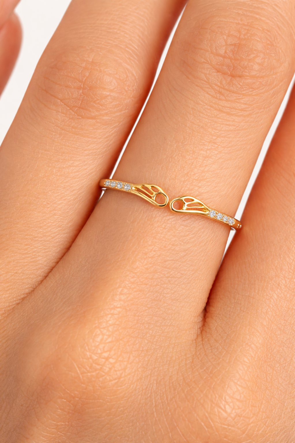 Whisper Wing Sleek Crystal Ring |1| Mehrooh