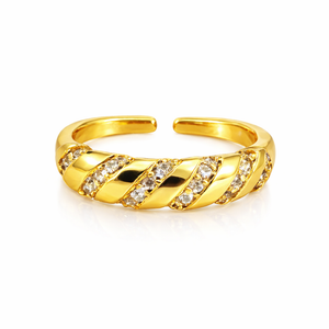 Twisted Radiance Adjustable Ring |4| Mehrooh