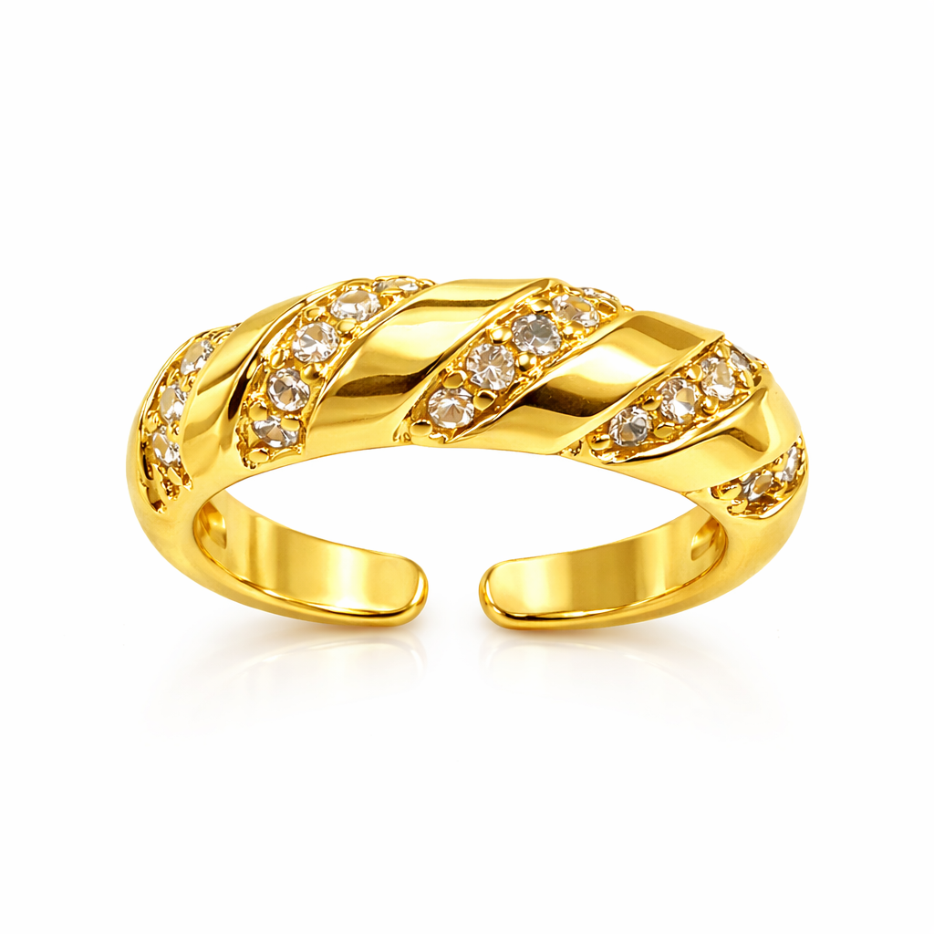Twisted Radiance Adjustable Ring |1| Mehrooh
